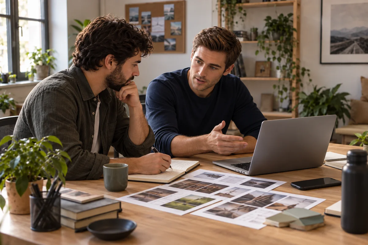 Two growth specialists planning strategy, content, and technology for the same campaign